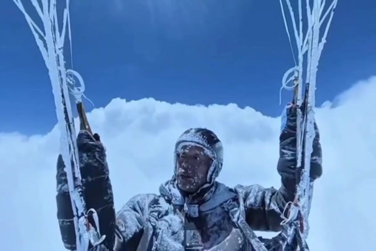Chinese paraglider's death-defying thundercloud video may partly be fake