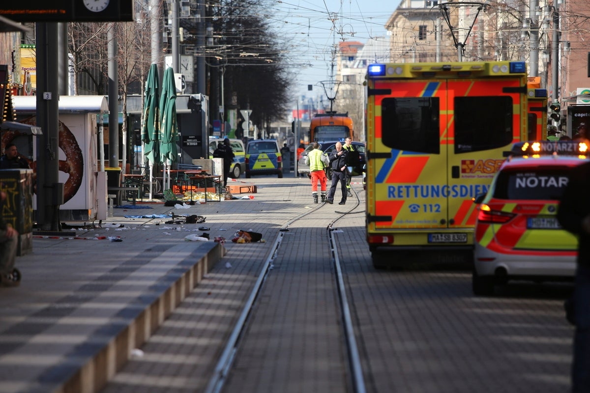 Car ‘driven into pedestrians' in German city Mannheim weeks after Munich attack