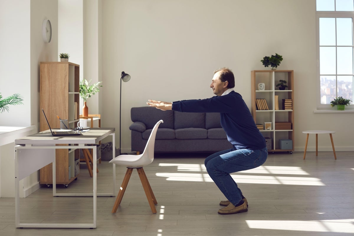 How doing squats between emails could boost your health in midlife