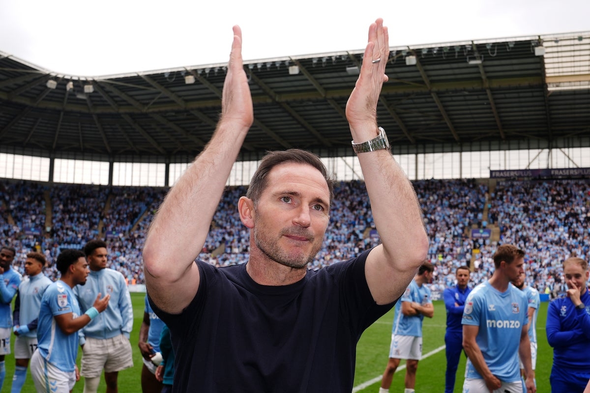 Frank Lampard's three-word message to Coventry players before Championship play-off second leg