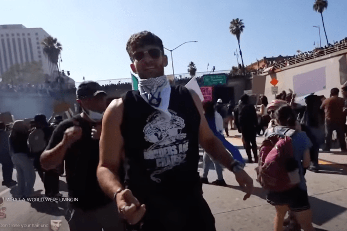 ‘That f***ed my hair up': Twitch streamer Hasan Piker stunned by flashbang in LA riots