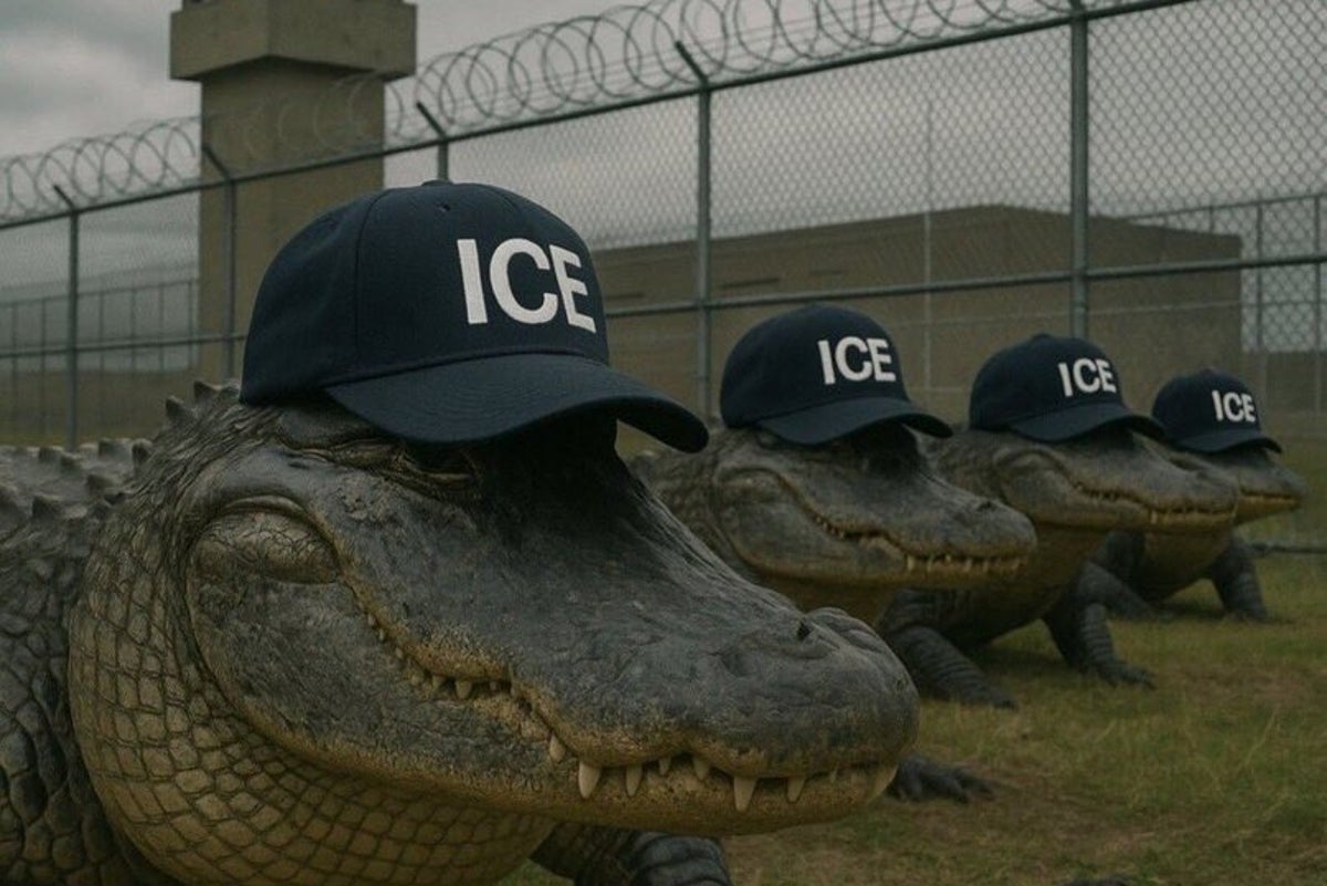 Trump administration taunts detained migrants with ICE alligators at proposed Florida prison