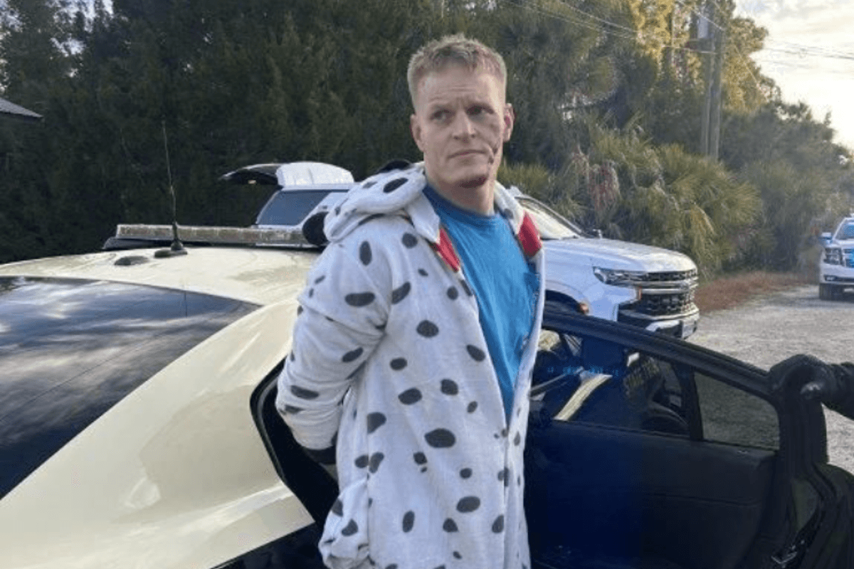 101 citations! Man in Dalmatian onesie outruns police, K9s and tasers with one hand cuffed