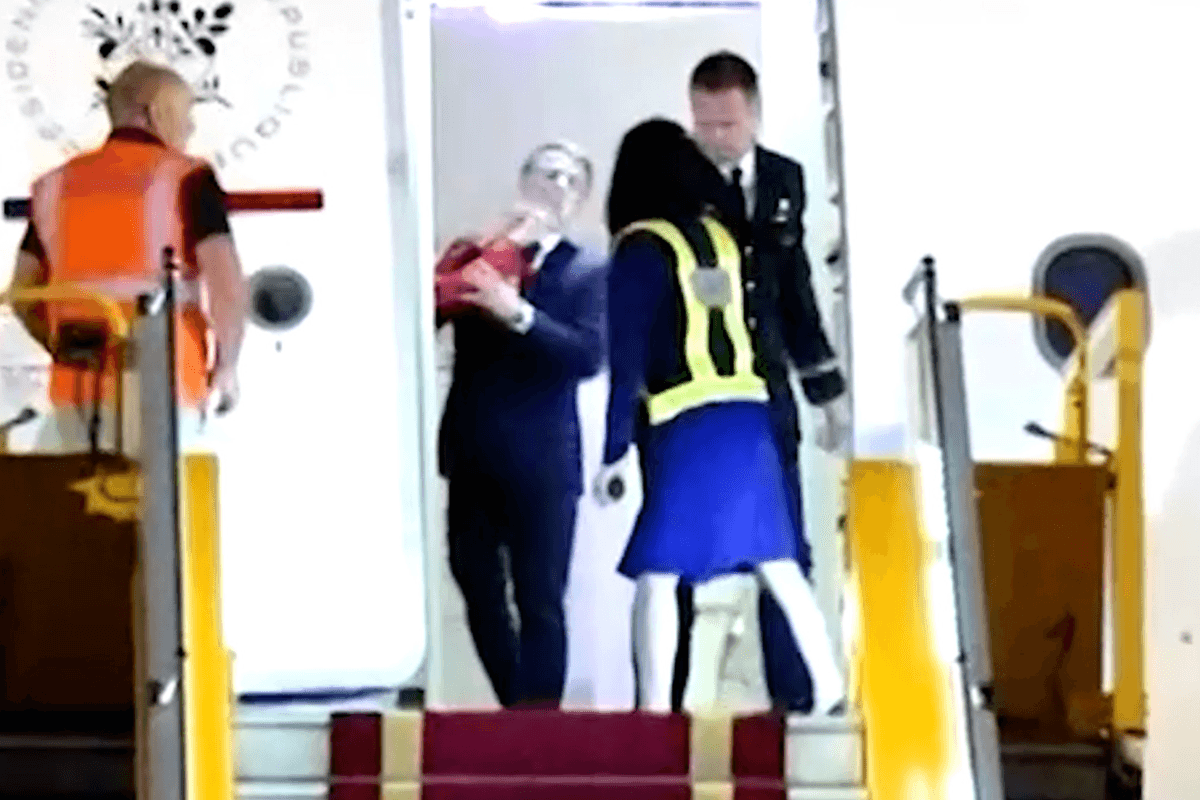 French President Macron looks stunned after wife shoves his face in viral caught-on-video ‘squabble'