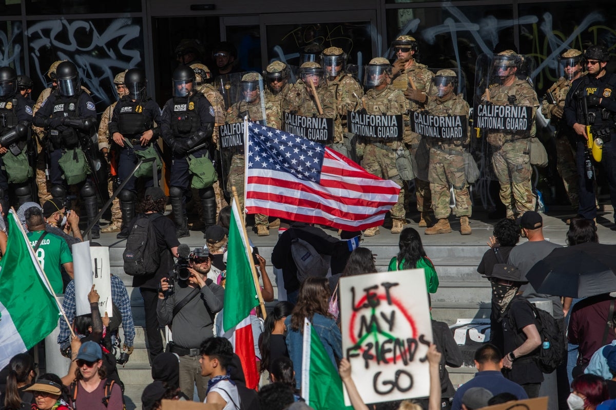 Only a third of Americans are backing the LA protests over the ICE raids, poll finds