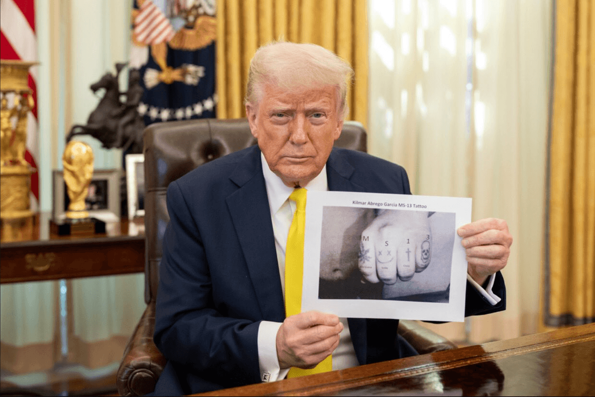 Kristi Noem won't say if Trump's photo of Kilmar Abrego Garcia's MS-13 tattoos was ‘doctored'