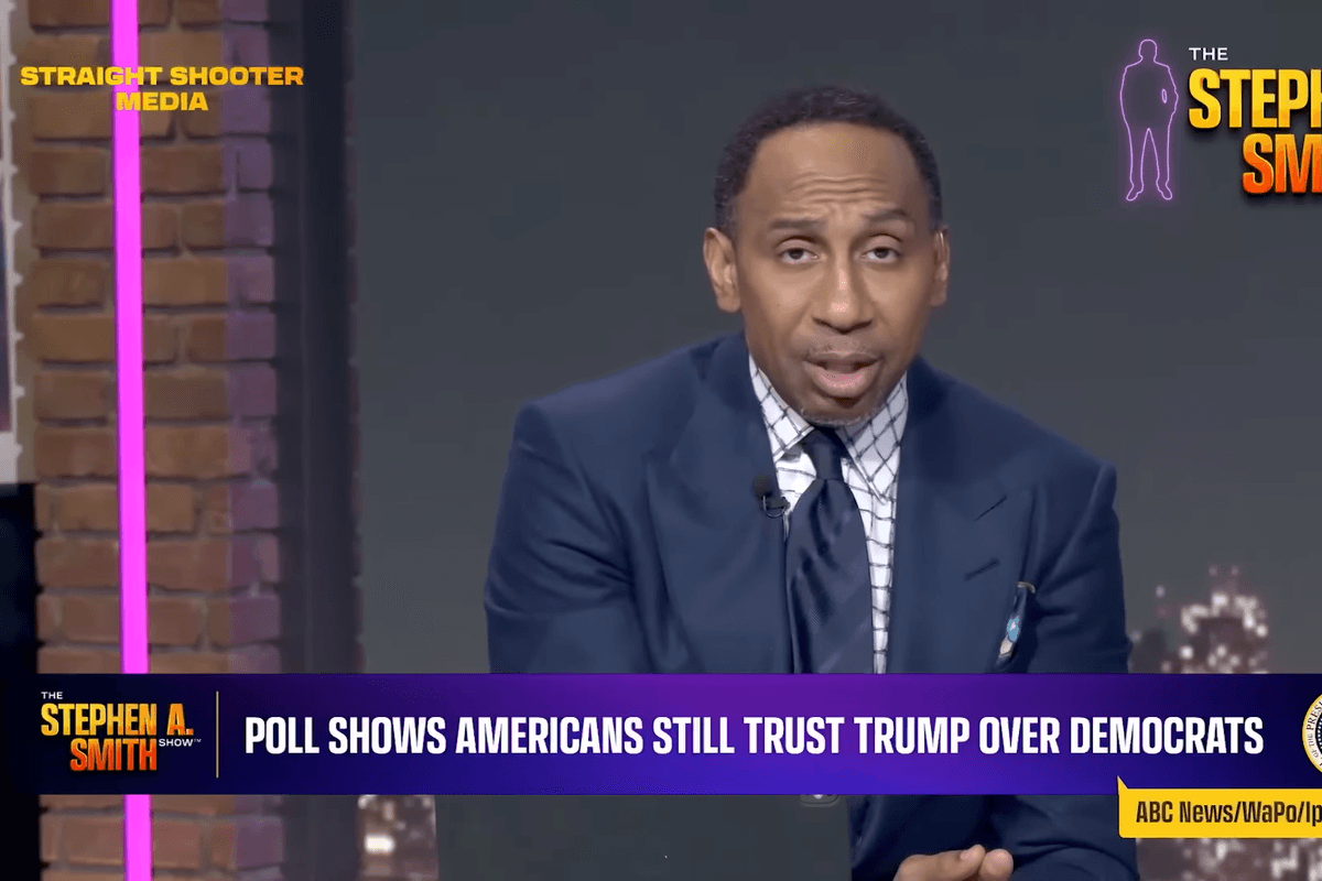 Stephen A Smith says Trump's poor approval rating actually hurts Dems because they have no one to beat him