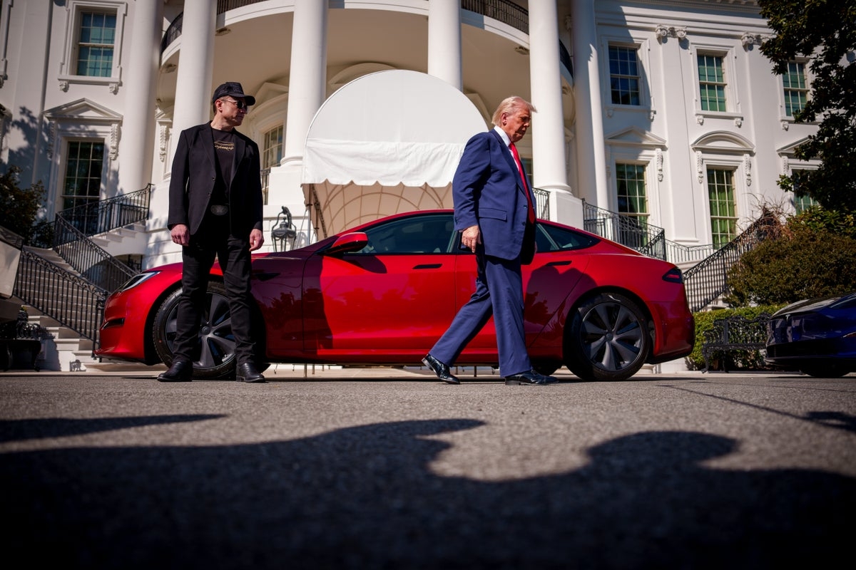 Trump looks to unload red Tesla he bought from Elon Musk in March amid titans' nuclear fallout