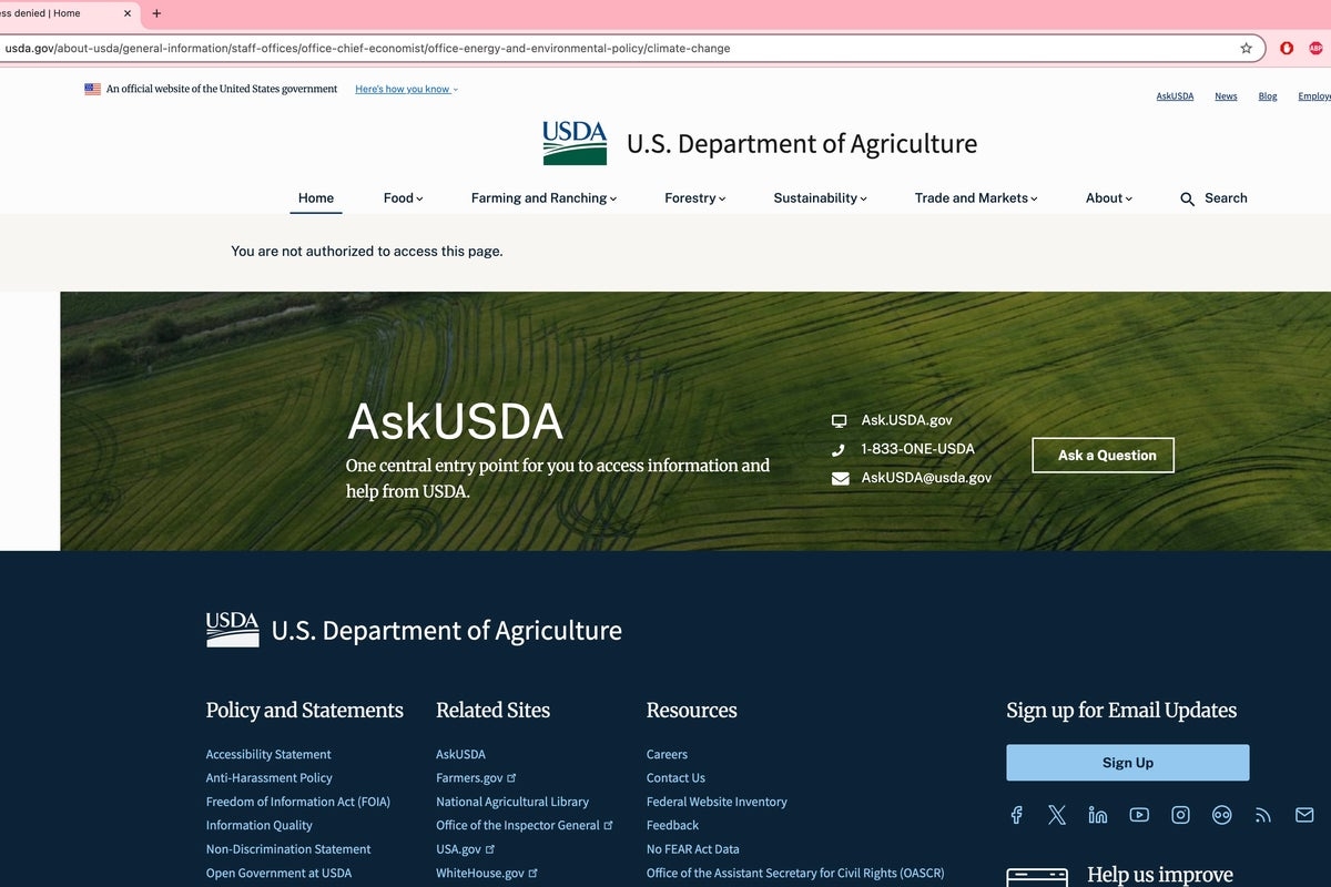Trump administration erases mention of climate change and LGBT+ health data from key government sites