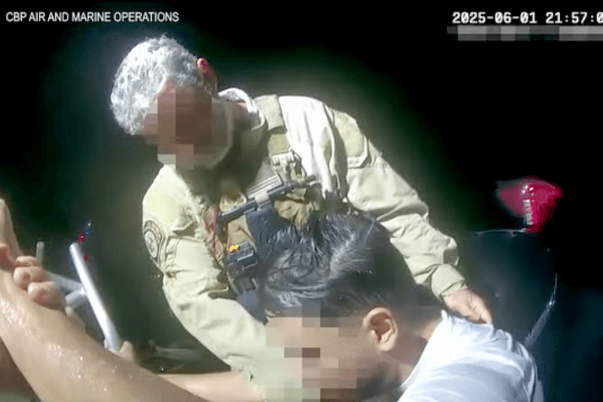 Cops dramatically rescue three men left treading water in darkness after their plane crashed off Florida coast