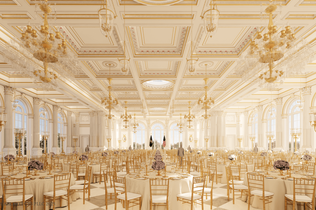 Trump reveals $200 million golden ballroom in ‘modernized' White House East Wing