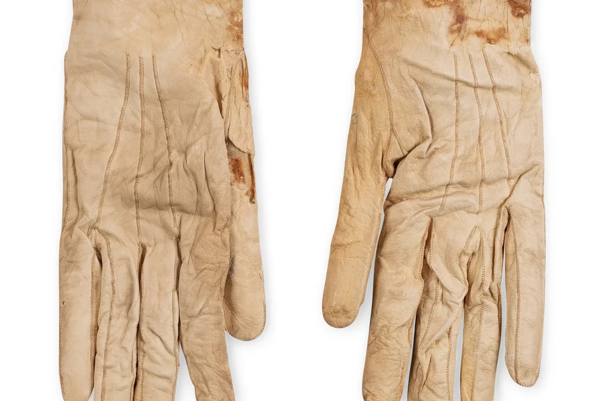 Abraham Lincoln's blood-stained leather gloves are headed for auction