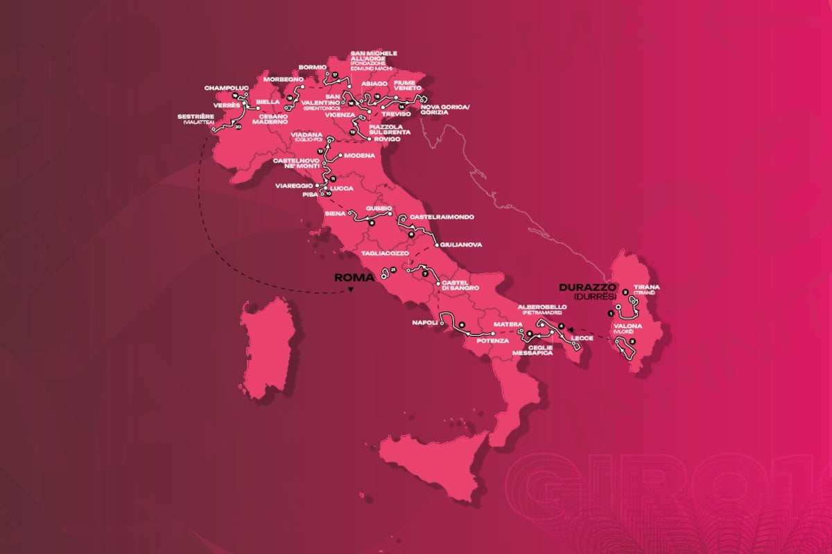 Giro d'Italia 2025 stage-by-stage guide: Route maps and profiles for all 21 days