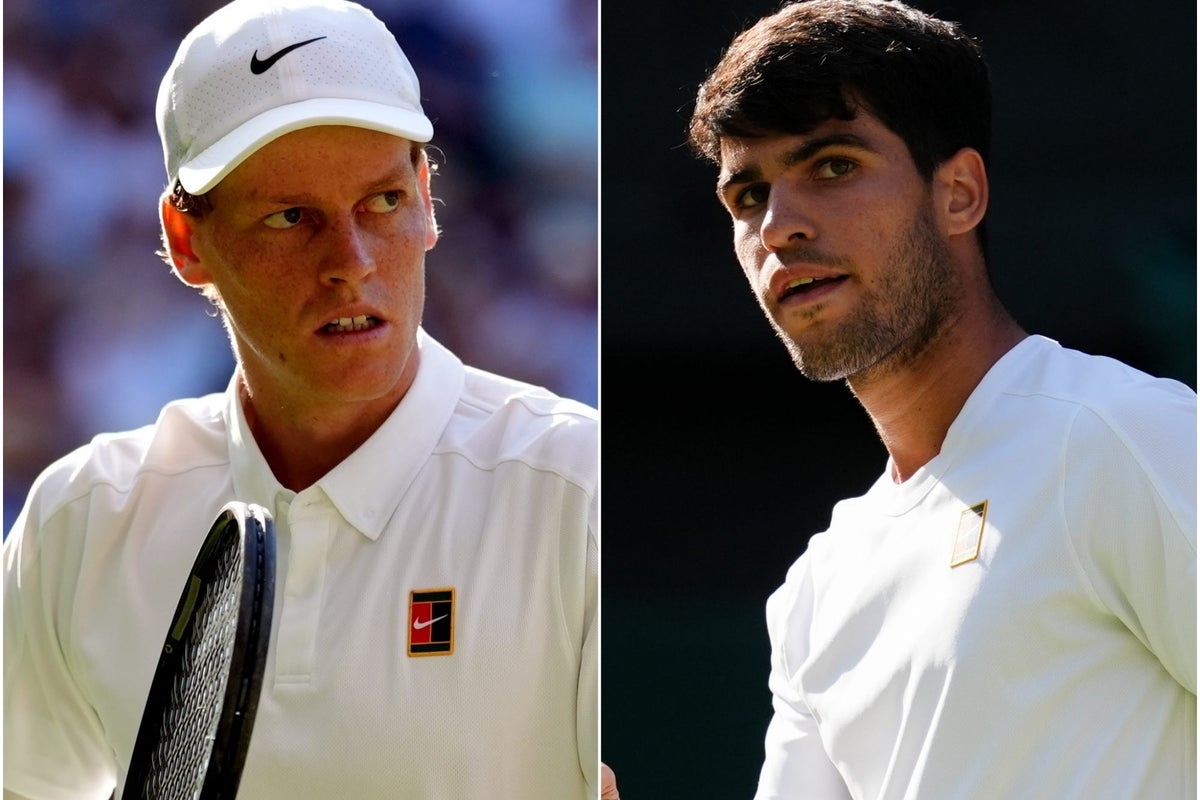 Wimbledon men's singles final between Carlos Alcaraz and Jannik Sinner delayed