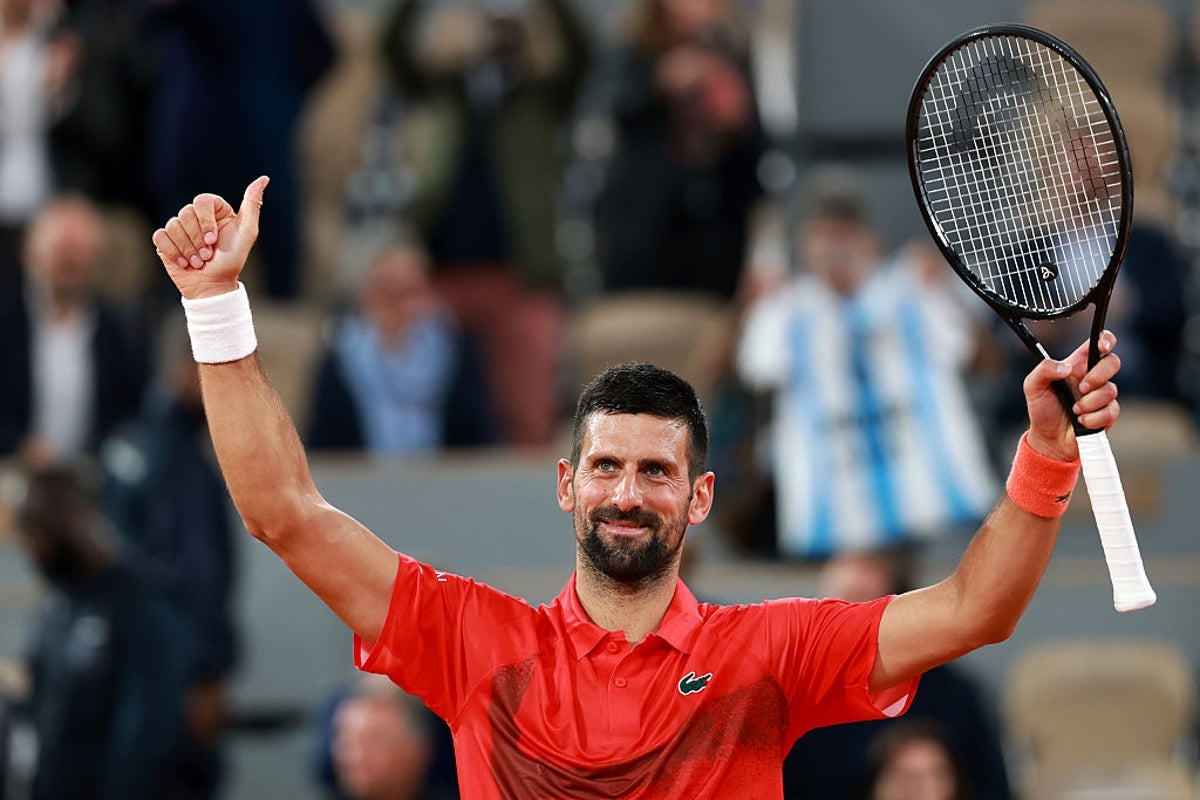 French Open order of play and Roland Garros schedule including Novak Djokovic