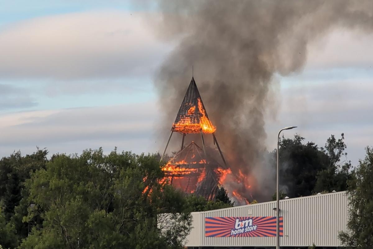 Cumbernauld town centre evacuated as church fire continues