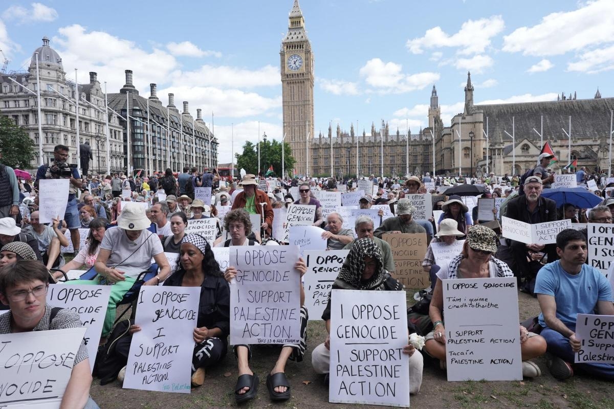 More than 50 arrested at protest in support of Palestine Action in London