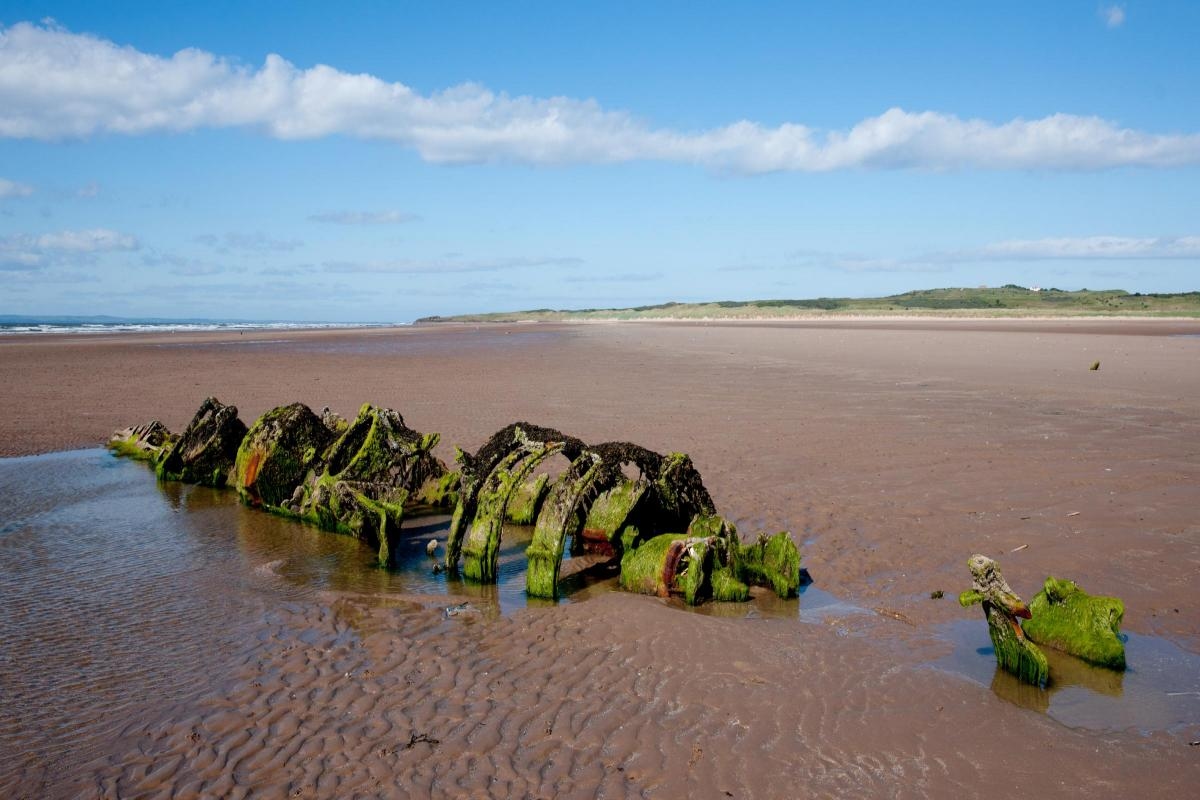 See the 'pristine' and 'quiet' Scottish beach with the wrecks of WWII submarines