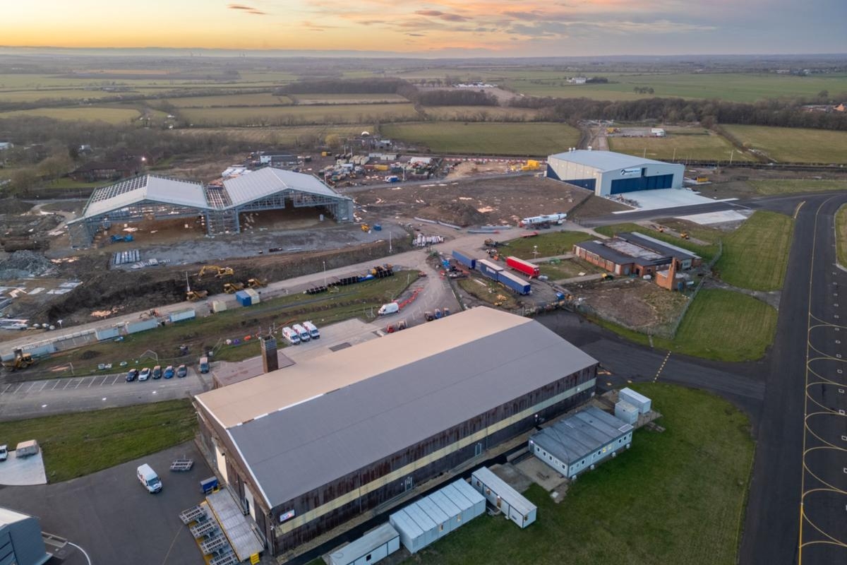 New hanger being built at Teesside Airport for international aviation company