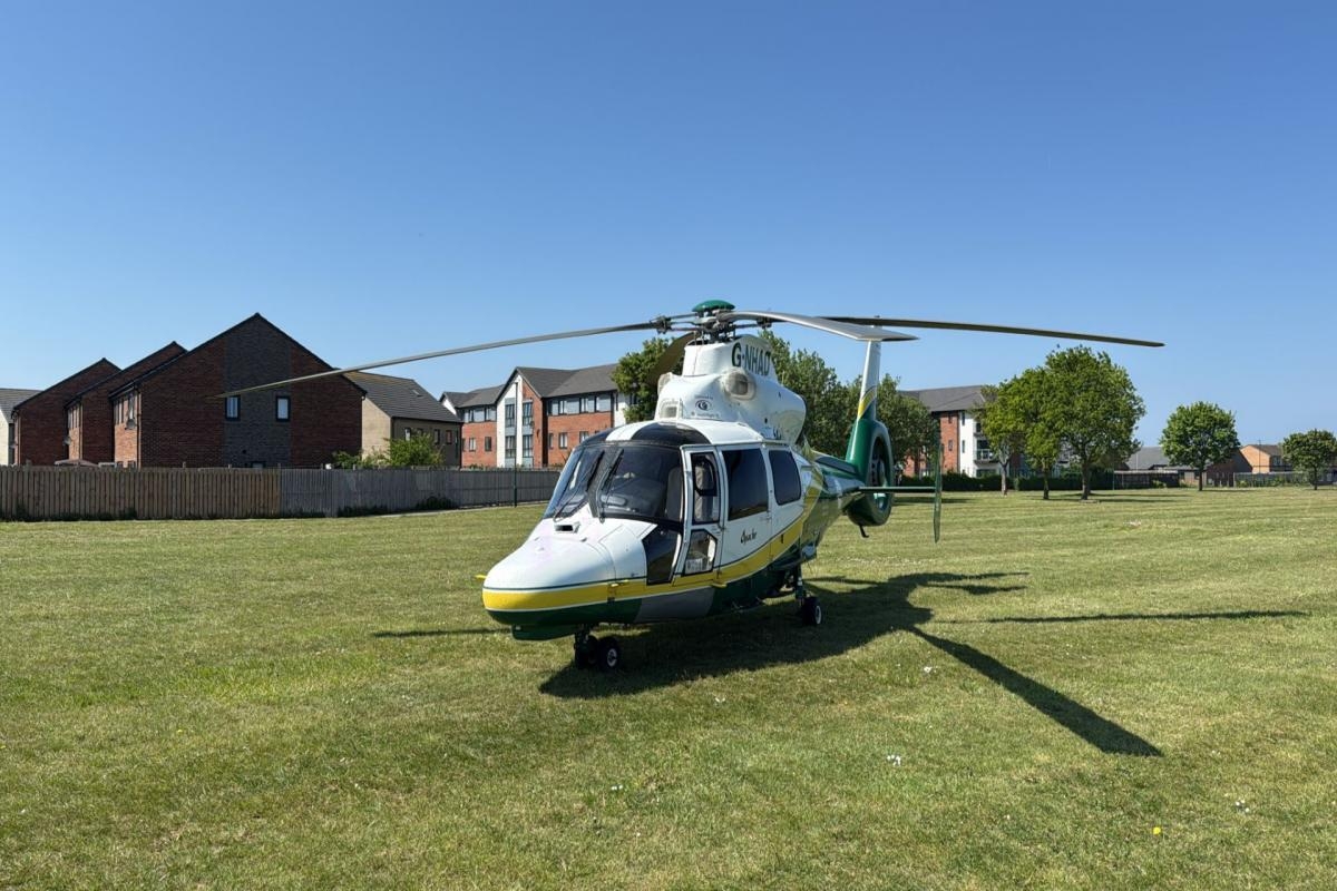 One in hospital as air ambulance lands near school field after 'medical incident'