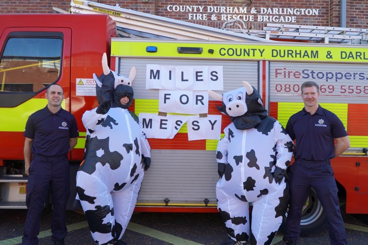 County Durham and Darlington fire fighters to run marathon in inflatable cow suits