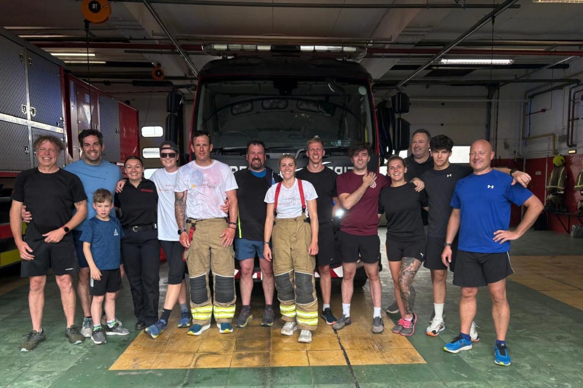 Firefighters run to every fire station across North Yorkshire in gruelling challenge