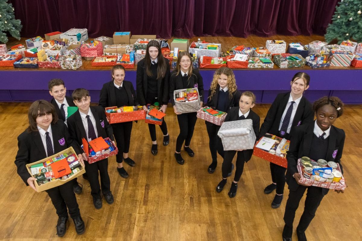 Staindrop students deliver Christmas joy with food bank hampers