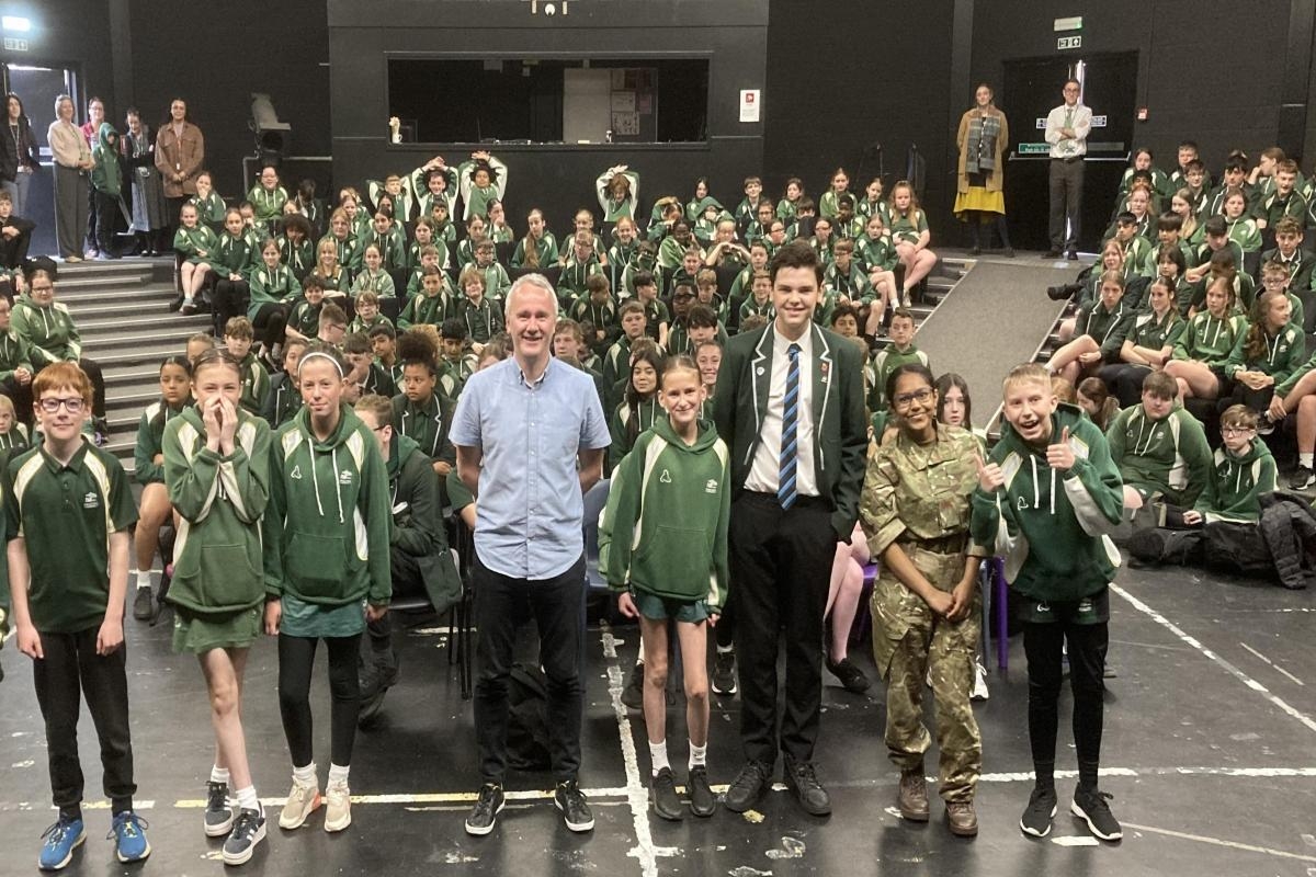 Sports journalist faces questions and inspires pupils at Darlington school