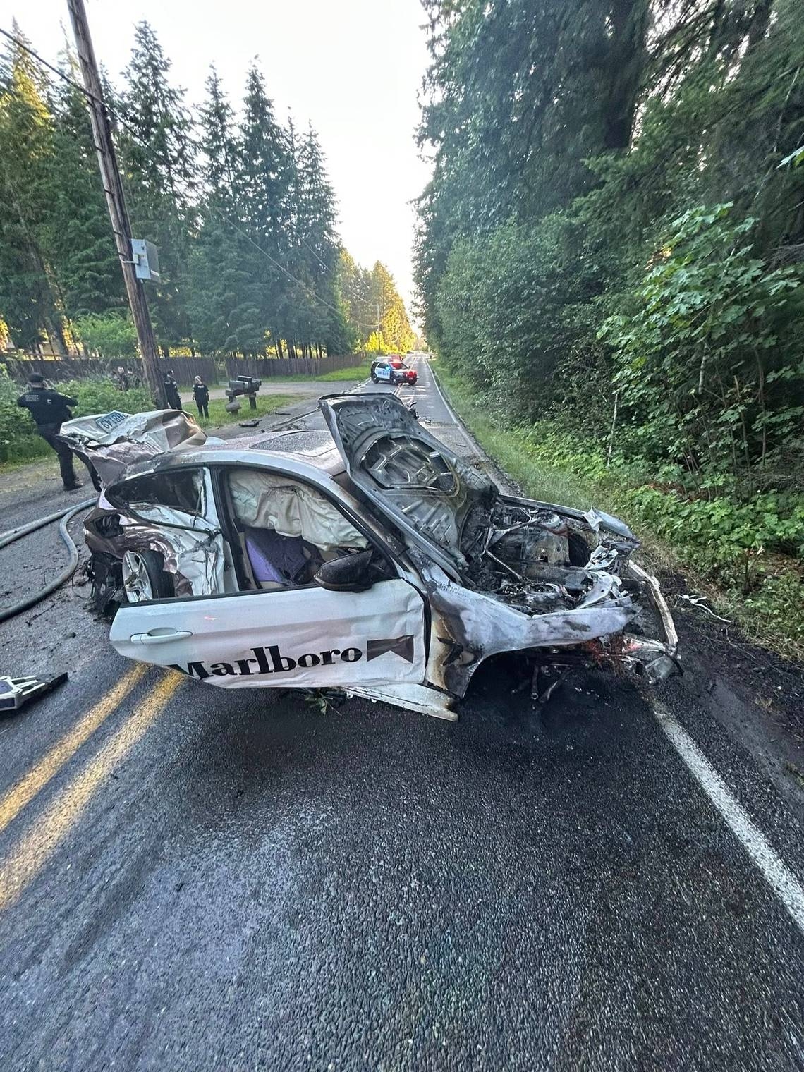 Engine ejected from car after single-vehicle crash near Tumwater, Sheriff Sanders says