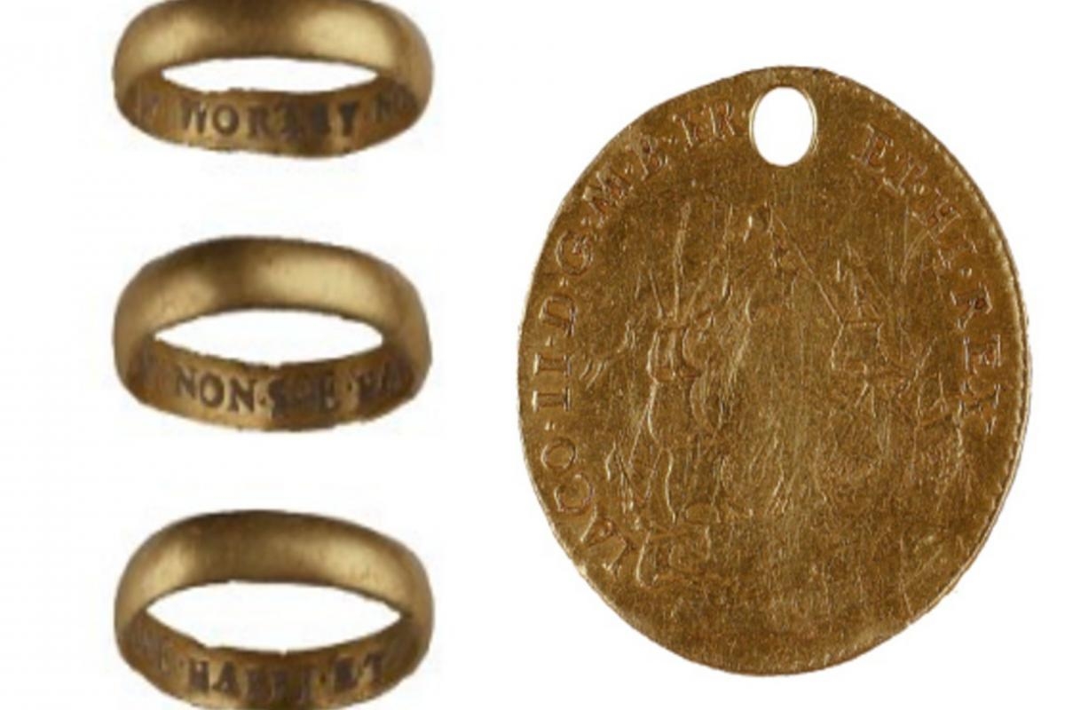 Post-Medieval gold coin and 'Posie' ring found in Cornwall now declared treasure