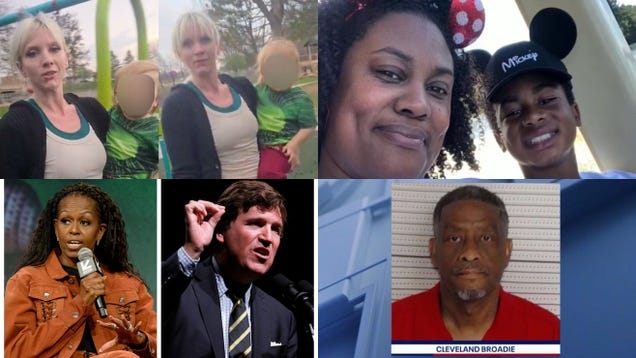 Playground Karen Calls Black Toddler the N-Word, an 11-Year-Old Florida Boy Dies By Suicide, Tucker Carlson Drags Michelle Obama, Georgia Teen Honors His Slain Prom Date, Track Meet Stabbing Suspect Raises Crazy Money and More From the Week in News