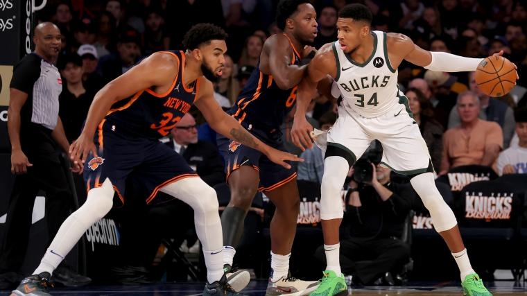 Blockbuster three-team trade idea swaps Knicks, Bucks All-Stars