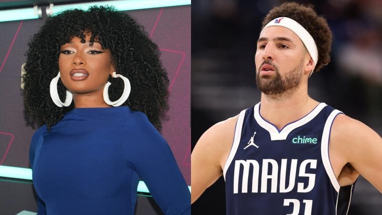 Megan Thee Stallion supports Klay Thompson at Sandlot Classic