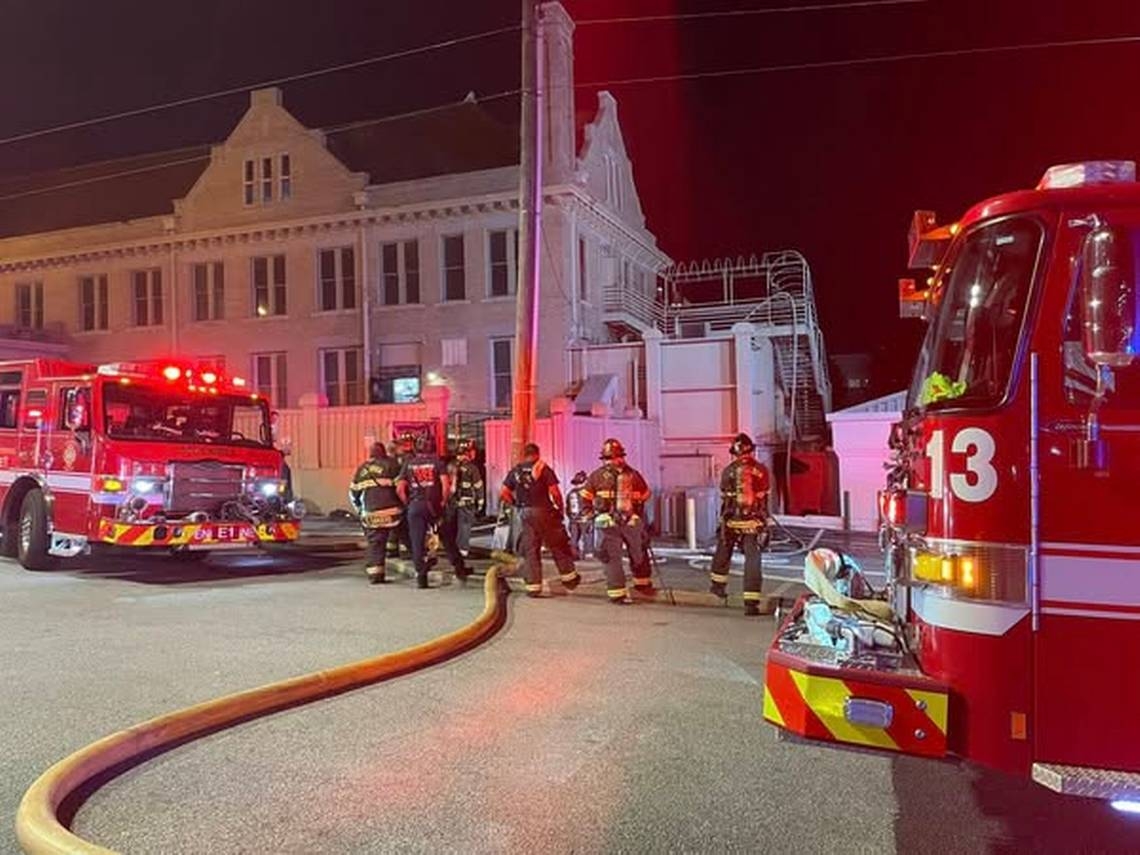 Customers were eating when fire broke out at a popular restaurant in Columbia