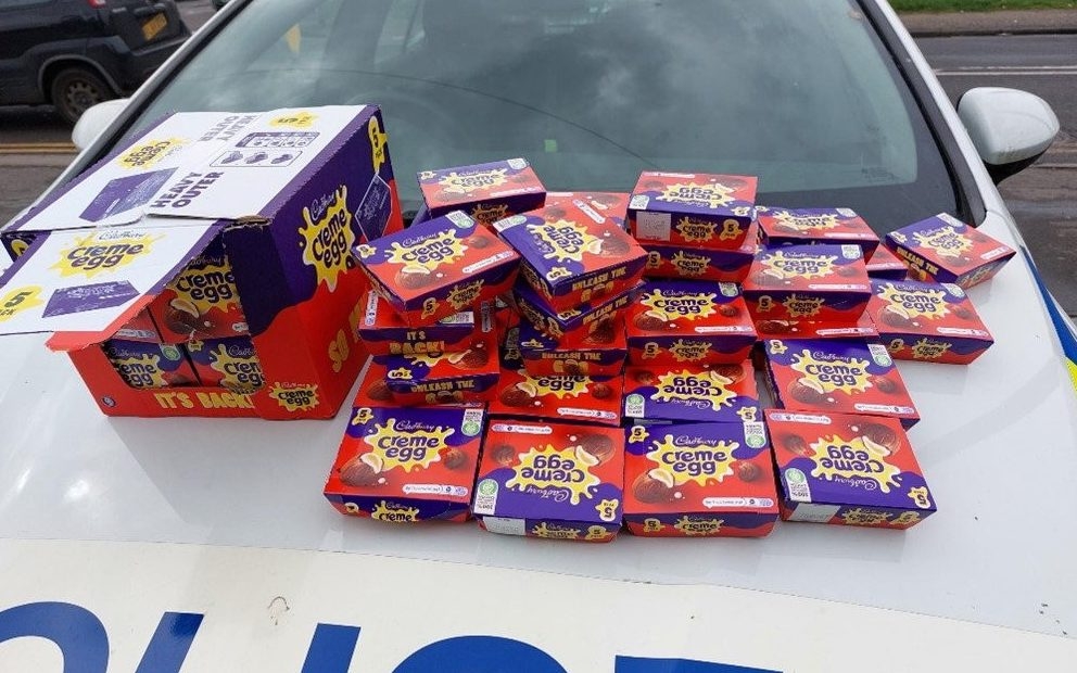 Watch: Shoplifter caught with hundreds of Creme Eggs