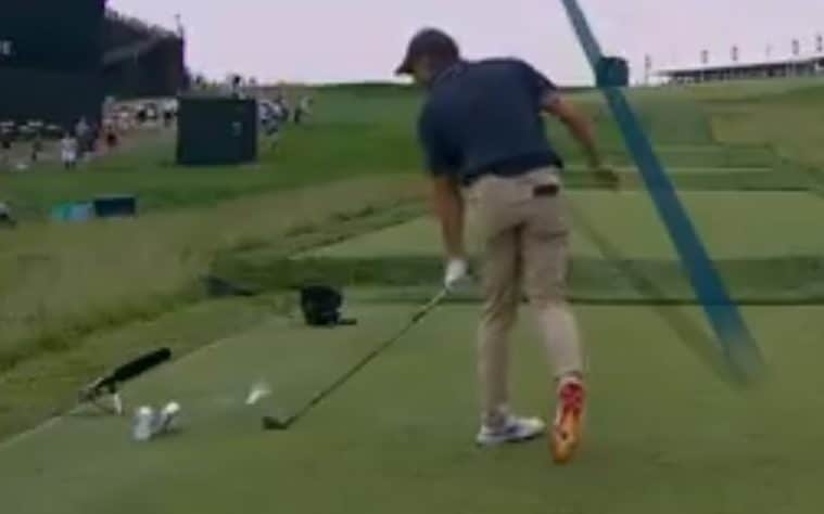 Rory McIlroy throws club and smashes tee marker as he scrapes past cut at Oakmont
