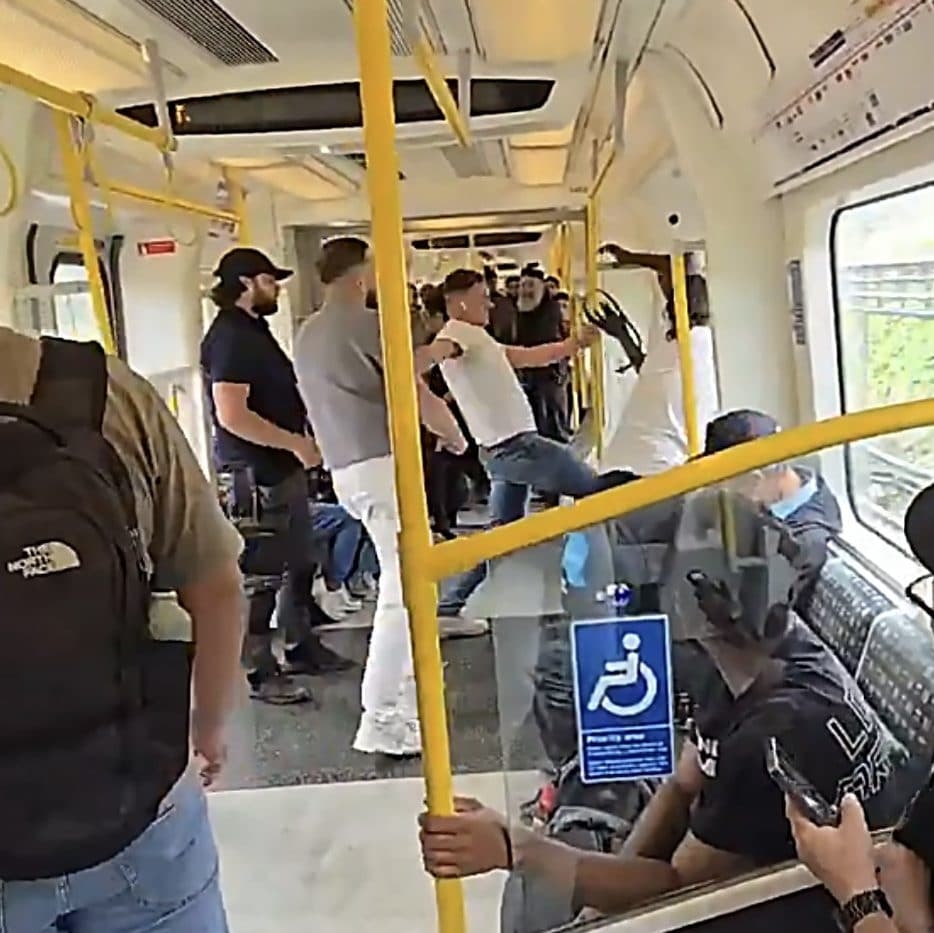 Tube passengers tackle naked man who flashed children