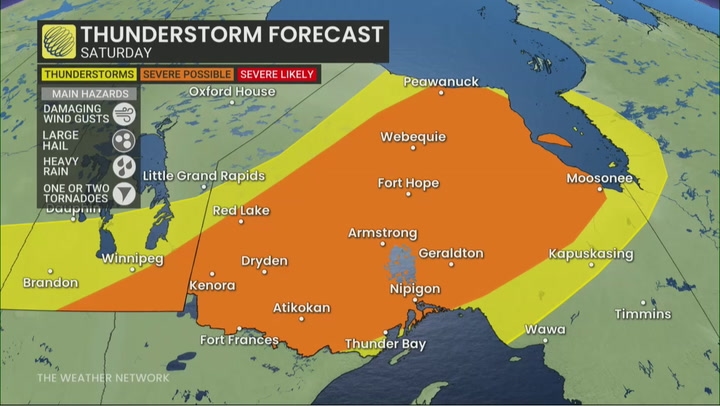 Prolonged severe storm threat for Northwestern Ontario