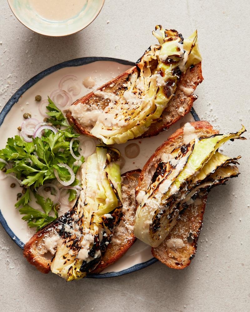 What's the best way to make dull green cabbage taste interesting?