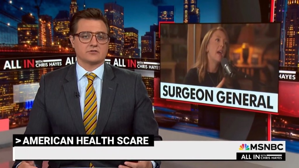 Chris Hayes Says Health News in the Trump Era ‘Feels Like a Dark Joke' After New Surgeon General Pick