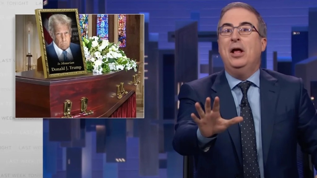John Oliver Knows What Song He Wants Played at Trump's Funeral: ‘You Can Throw a Bluetooth Speaker Pretty Far!'