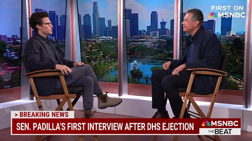 Alex Padilla Tears Up Recounting His Kristi Noem Detainment on MSNBC: ‘It's All BS Coming From Trump'