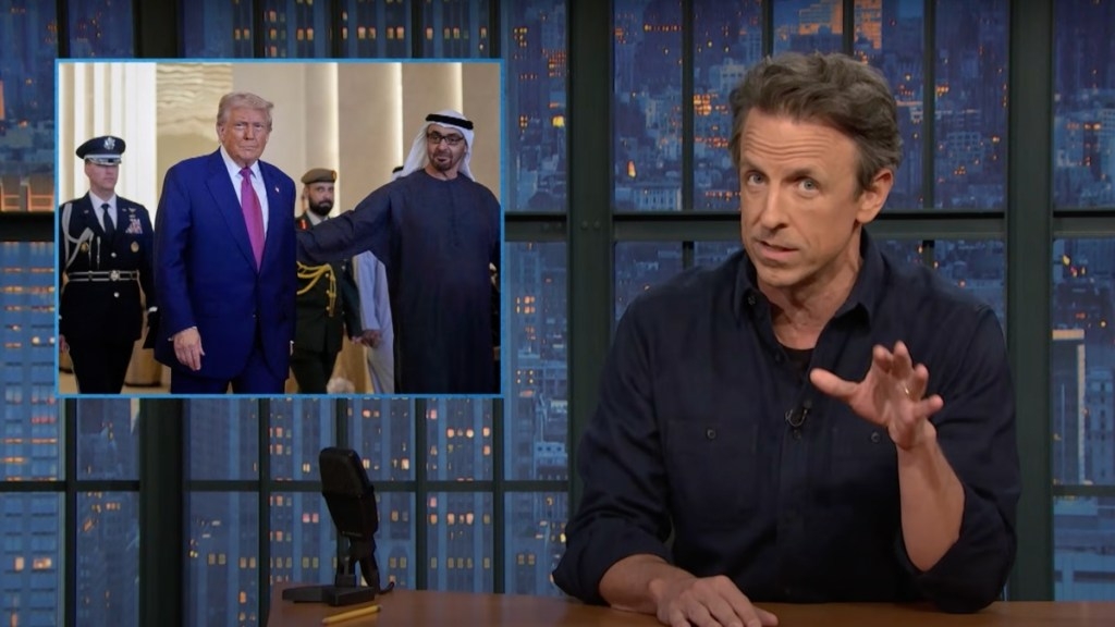 Seth Meyers Says Republicans Are Feeling ‘A Little Queasy' About Trump's Middle East ‘Corruption Tour'