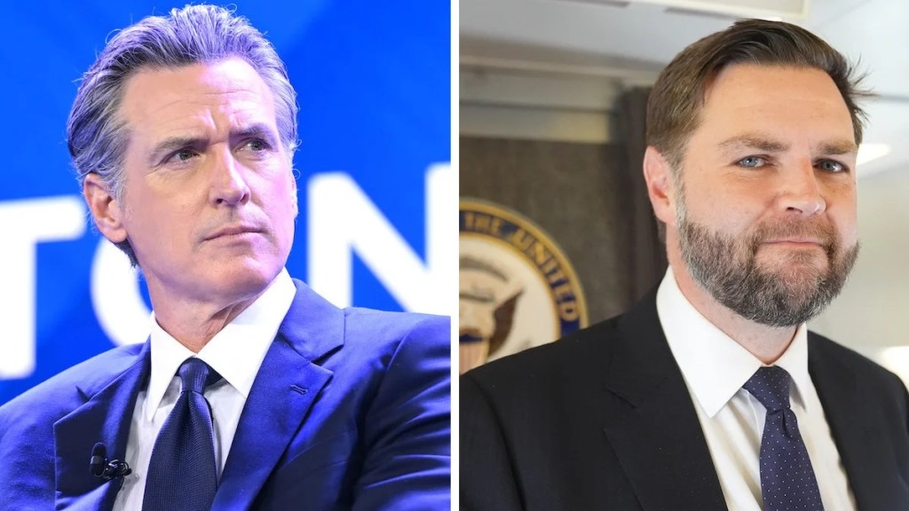 Gavin Newsom Urges JD Vance to Meet With Wildfire Victims During LA Visit