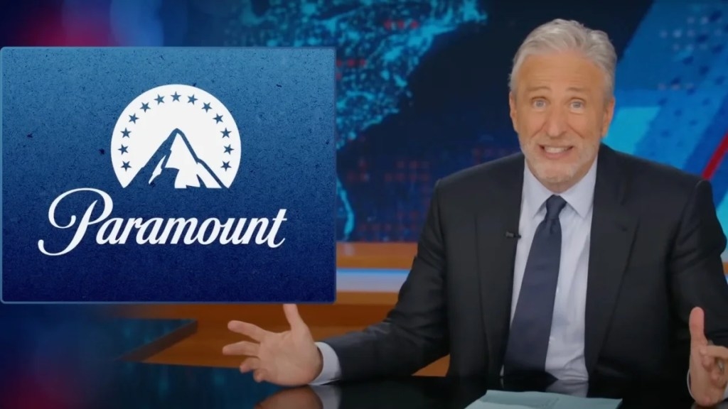 Jon Stewart Dings Parent Company Paramount Amid Merger Struggles