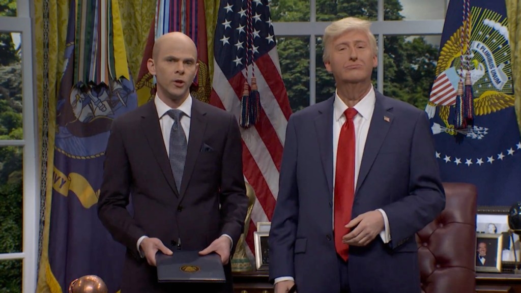 ‘SNL': Trump Signs Executive Orders Defending Bill Belichick, Chris Columbus and J.K. Rowling in Cold Open