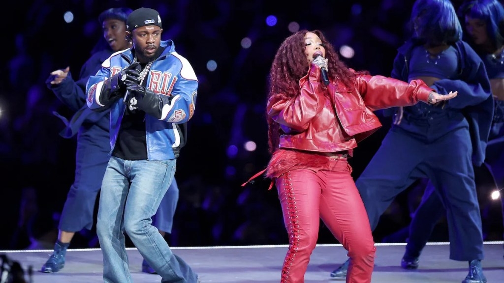 Kendrick Lamar and SZA's Custom Leather Looks Steal the Super Bowl Halftime Show