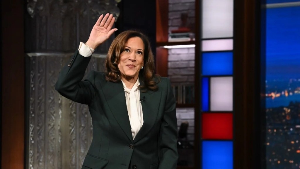 Kamala Harris Tells Stephen Colbert She's Not Running for CA Governor Because the Political System Is ‘Broken'
