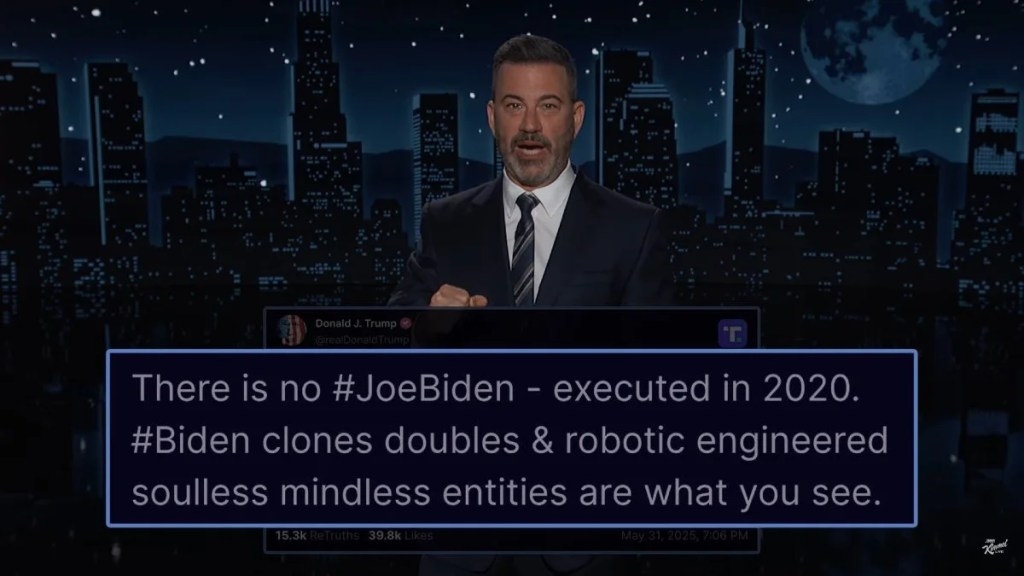 Jimmy Kimmel Says the Press Should Stop Being ‘Polite' Because ‘Trump Blasts Us With a Firehose of Crap Every Day'