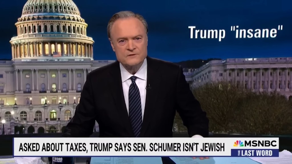 Lawrence O'Donnell Declares Trump's Brain ‘Broken,' Blasts ‘Vile, Antisemitic' Attack on Chuck Schumer